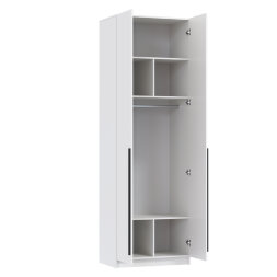 Шкаф 2-х створчатый 67.10 Брандо, МДФ белый (h 248 см) 