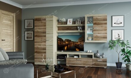 Шкаф ШС-800 Соната, Сонома/Сакраменто 