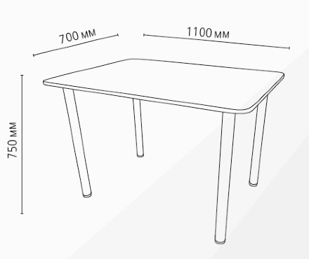 Стол обеденный Сеул 11, опора D50 