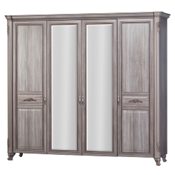 Шкаф 4-х дверный Скарлетт 381, дуб состаренный