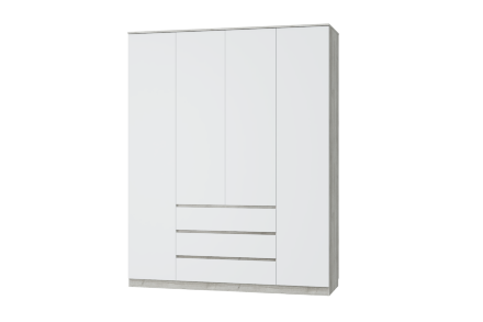 Шкаф для одежды 4 двери и 3 ящика Лори 